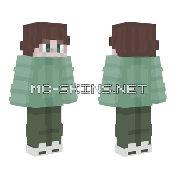 Aesthetic Boy Minecraft skin, front and back