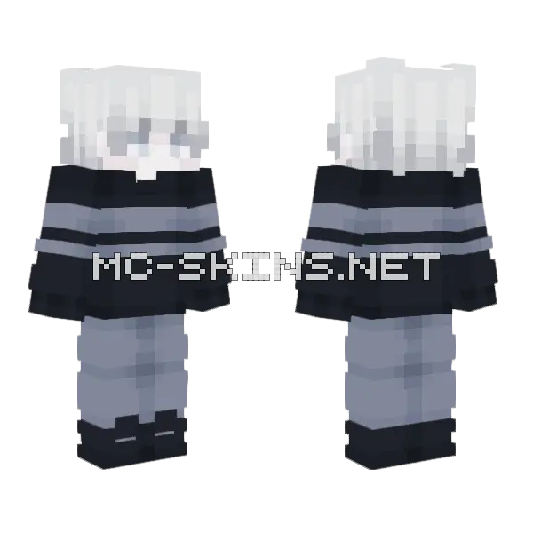 Aesthetic Emo Boy Minecraft skin, front and back