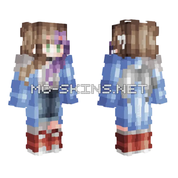 Aesthxtic Fs Minecraft skin, front and back