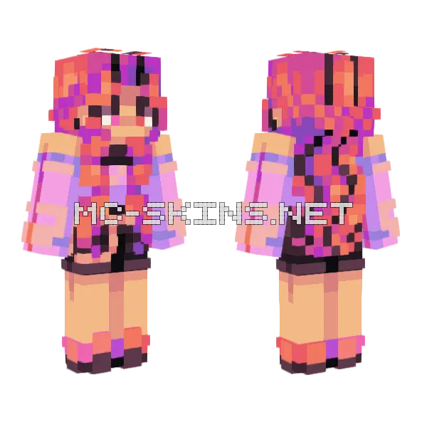 Aetherean Rce Minecraft skin, front and back
