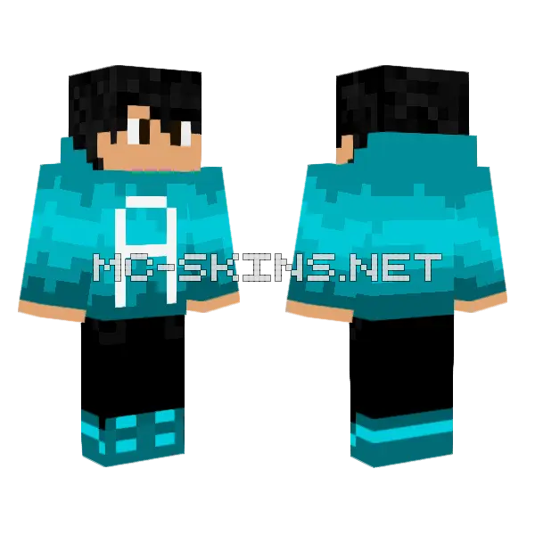 Affan Me Updated Minecraft skin, front and back
