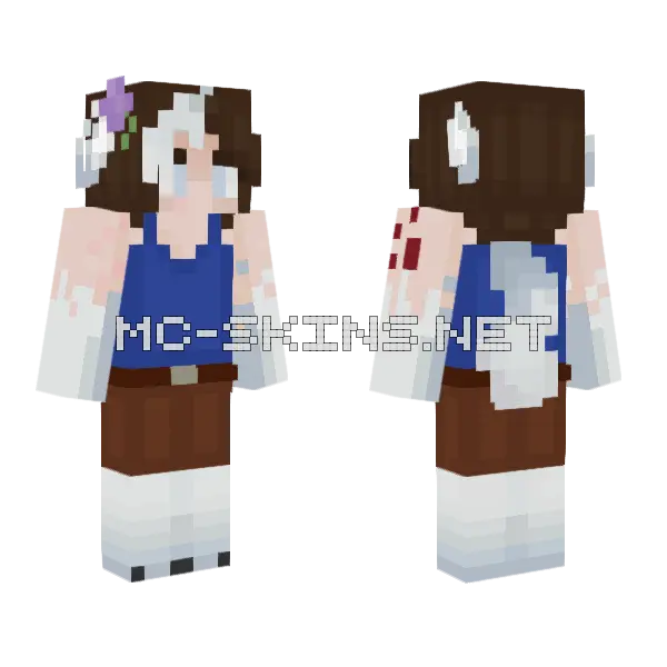 After Purgatory Sad Ears Minecraft skin, front and back