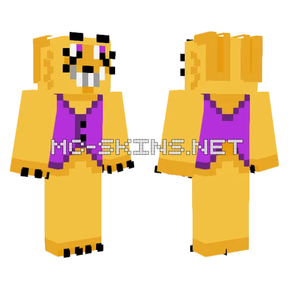 Afton Fnaf Minecraft skin, front and back