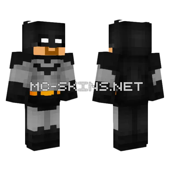 Agent as Batman Minecraft skin, front and back