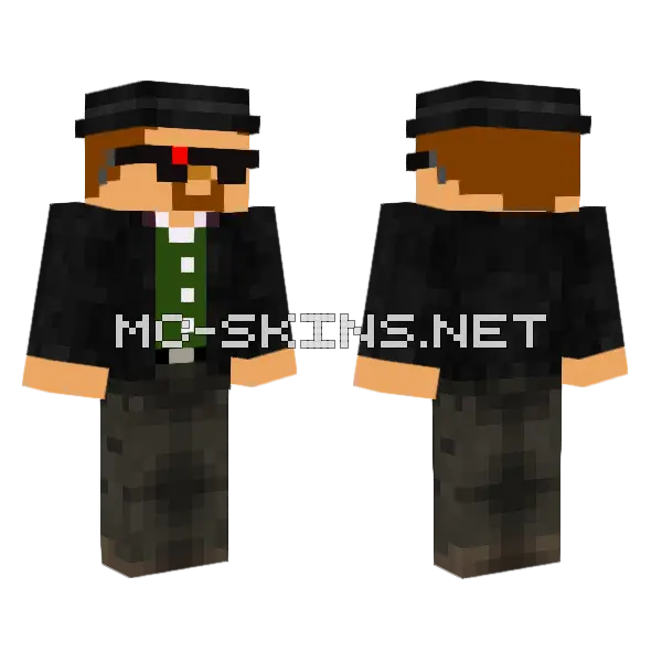 Agent As Heisenberg Minecraft skin, front and back