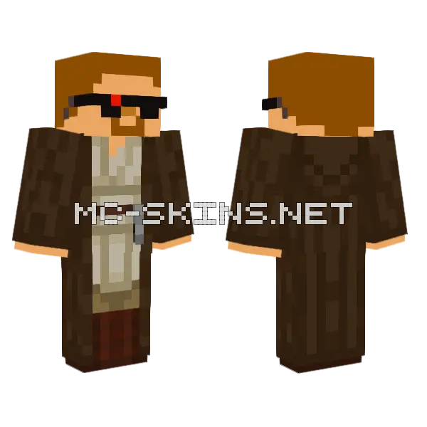 Agent Obi Wan Minecraft skin, front and back