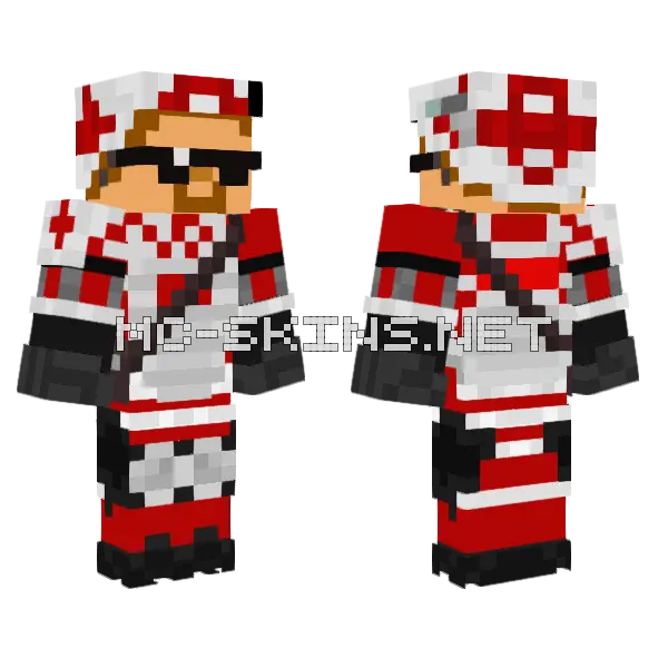 Agent Soldier Medic Minecraft skin, front and back