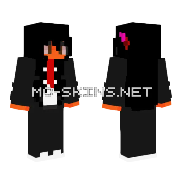 Agent9 Black Suit Minecraft skin, front and back