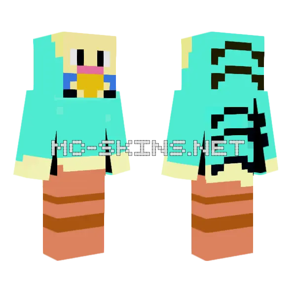 Agkeet Minecraft skin, front and back