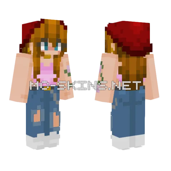 Agnes Minecraft skin, front and back