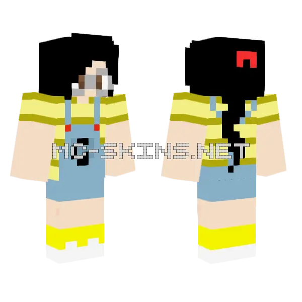 Agnes Goggles Minecraft skin, front and back