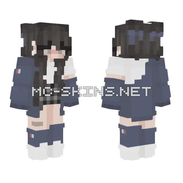 Ah O School Uniform Minecraft skin, front and back