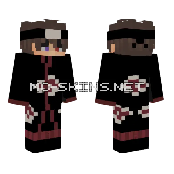 Ahahaa Black Outfit Minecraft skin, front and back