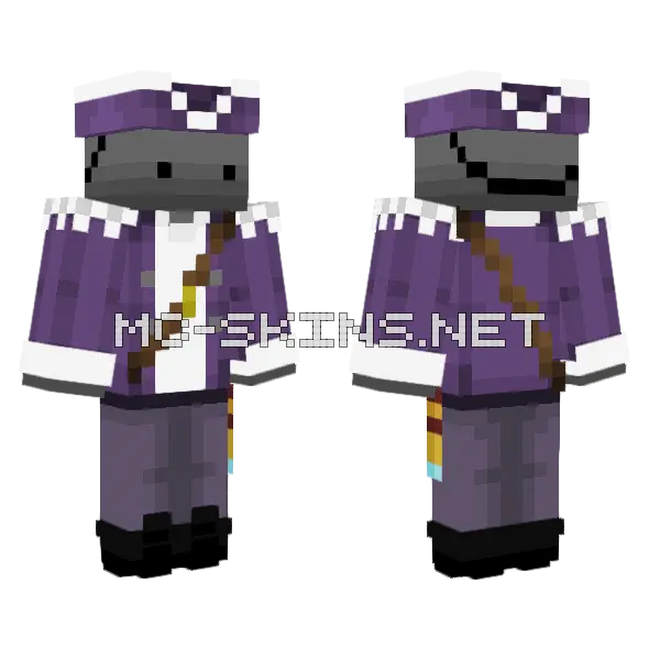 Ahoy There Swashbuckler Minecraft skin, front and back