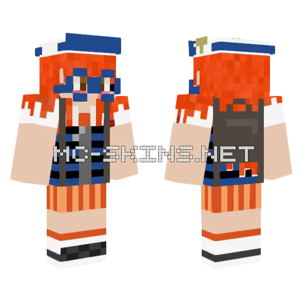 Aina Pokeomn Escarlata Minecraft skin, front and back