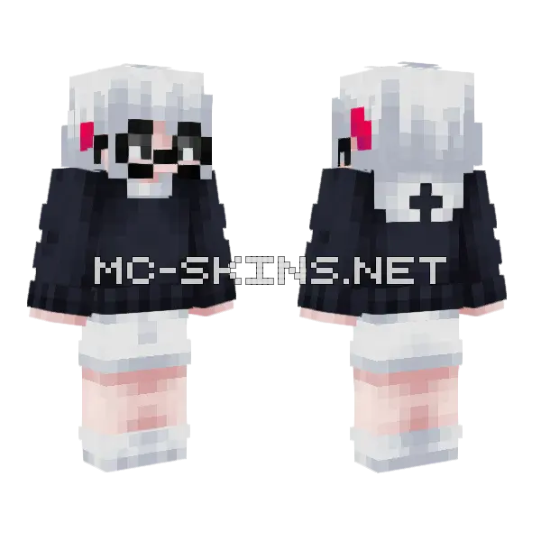 Aira Offscript Minecraft skin, front and back