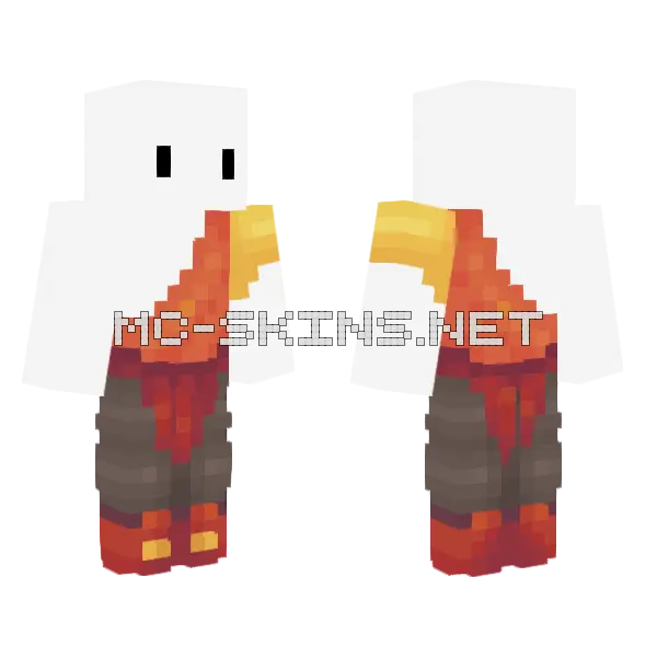 Airbender Marshmallow Minecraft skin, front and back