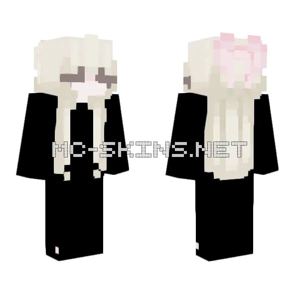 Aitana's Head With Ribbon Minecraft skin, front and back