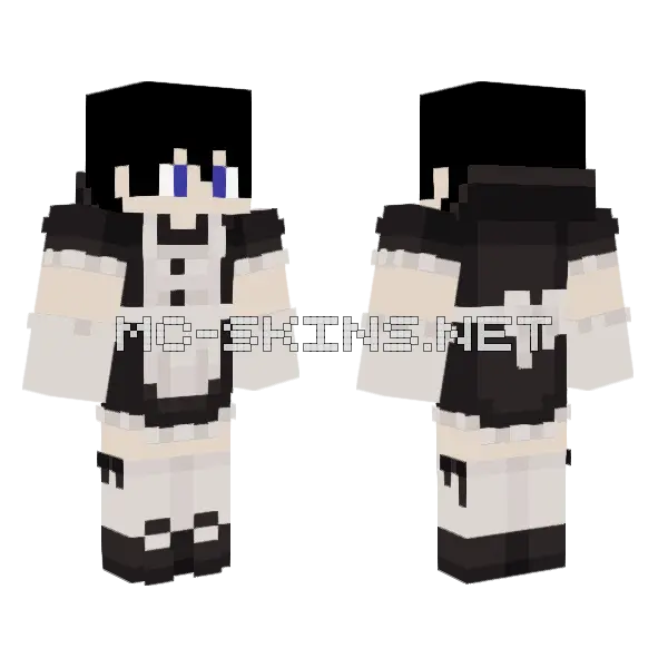Ajolotedepapantla Maid Minecraft skin, front and back