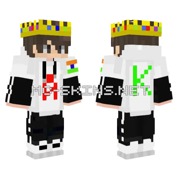 Ak Gamer Minecraft skin, front and back