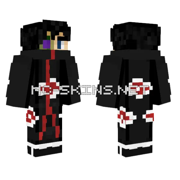 Akatsuki Blood Minecraft skin, front and back