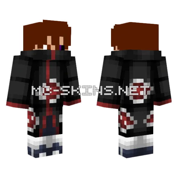 Akatsuki Boy Minecraft skin, front and back