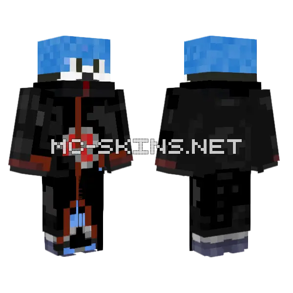 Akatsuki Mordecai Minecraft skin, front and back