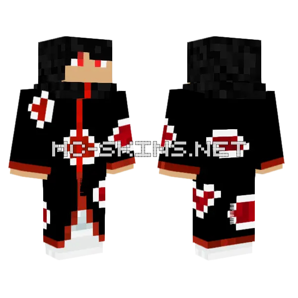 Akatsuki Original Minecraft skin, front and back