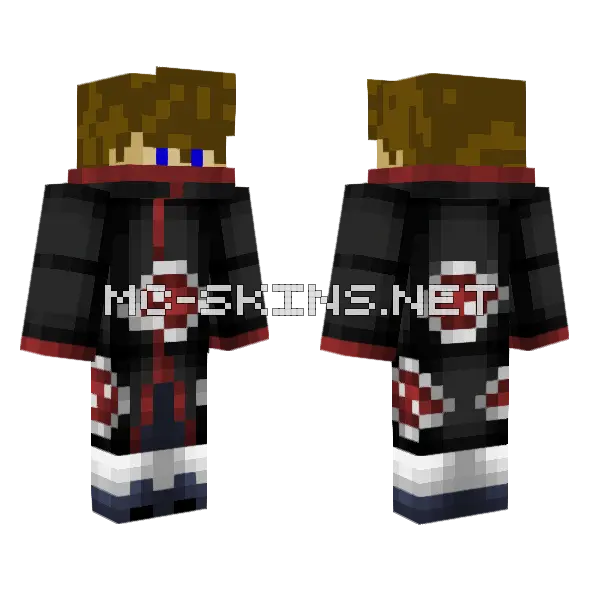 Akatsuki Skin Minecraft skin, front and back