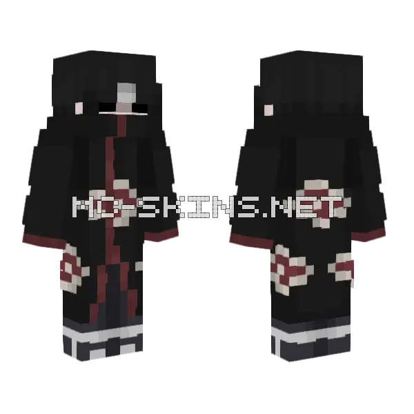 Akatsuki Skin Minecraft skin, front and back