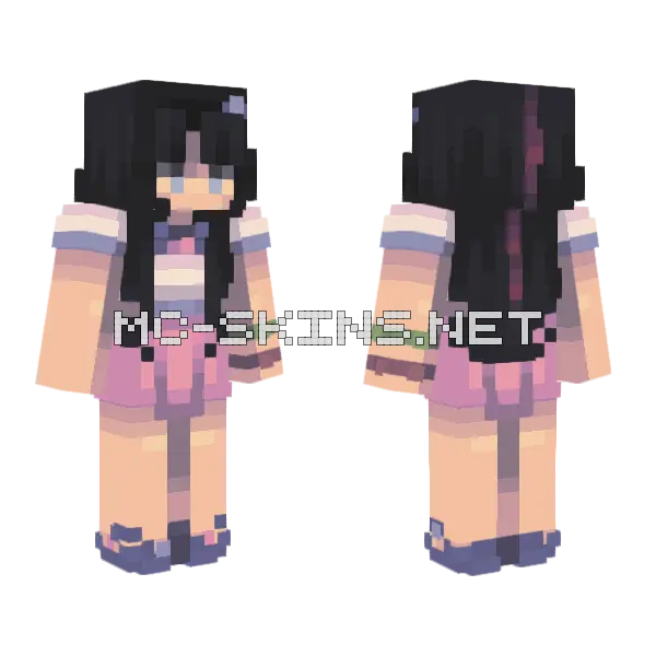 Aki Minecraft skin, front and back