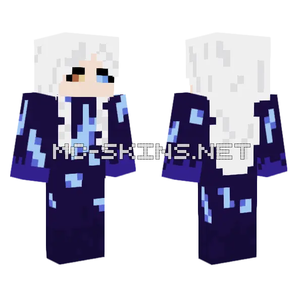 Aki Minecraft skin, front and back