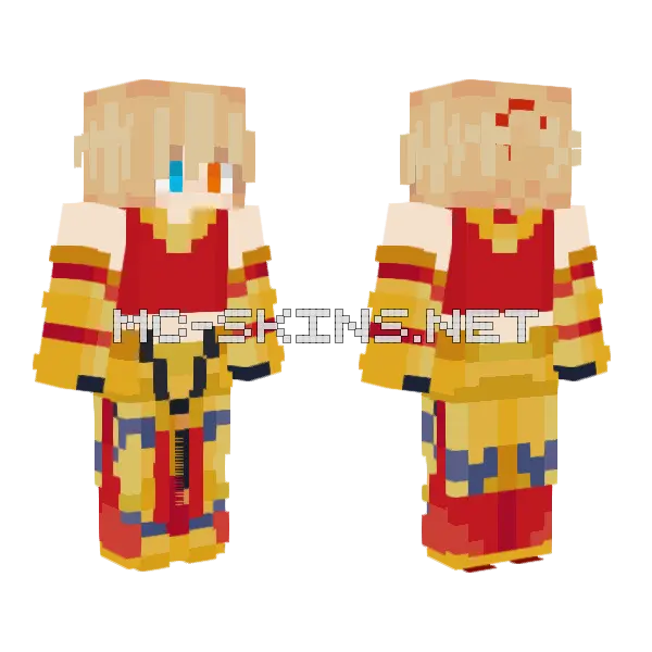 Aki New Style Minecraft skin, front and back