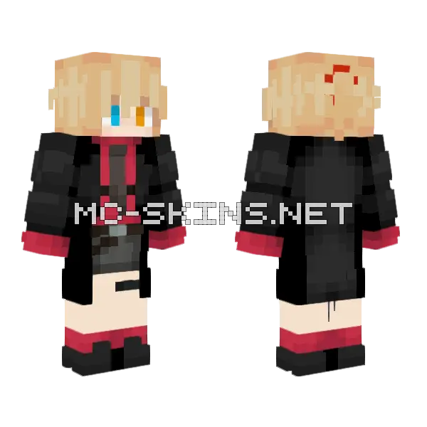 Aki Texas Clothes Minecraft skin, front and back