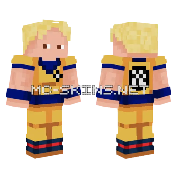 Akira Goku Minecraft skin, front and back