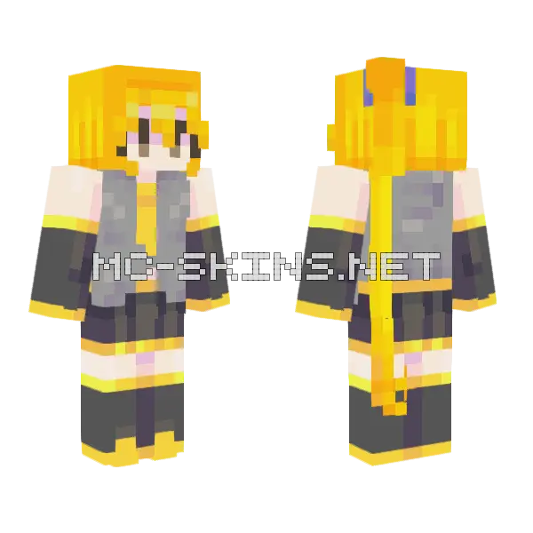 Akita Neru Minecraft skin, front and back