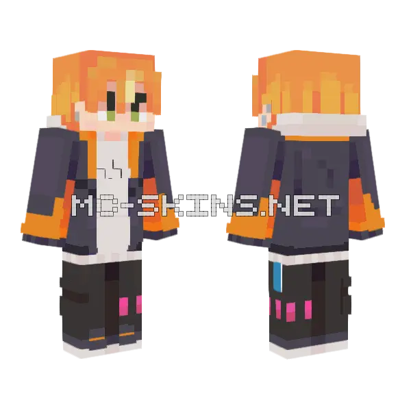 Akitoes Orange Hair, front and back