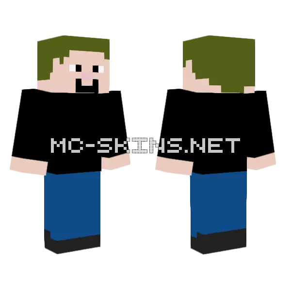 Akronman1 Green Hat Minecraft skin, front and back