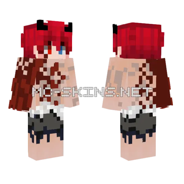 Akrosdemon Minecraft skin, front and back