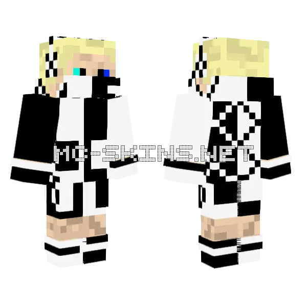 Akso Minecraft skin, front and back