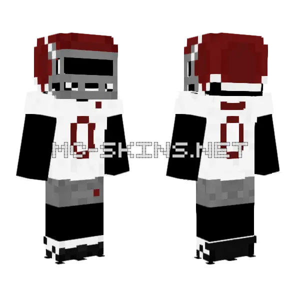 Alabama Practice Offense Minecraft skin, front and back
