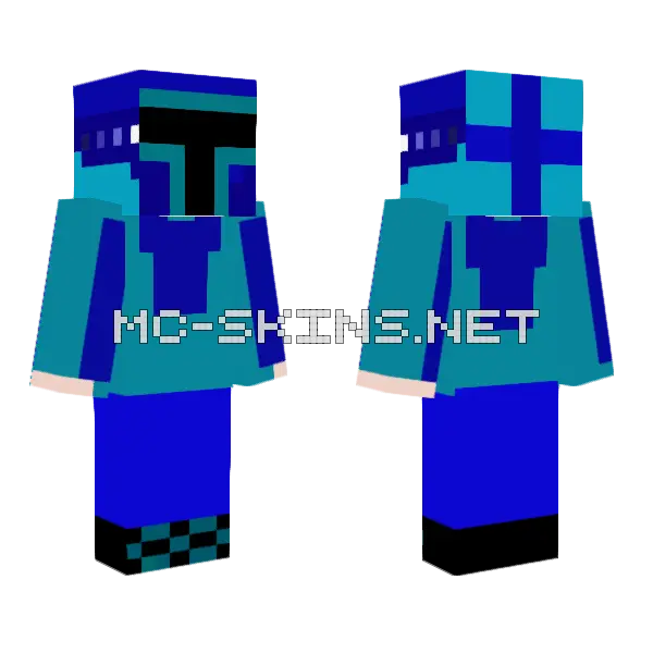 Alan Jordan The Mandalorian Minecraft skin, front and back