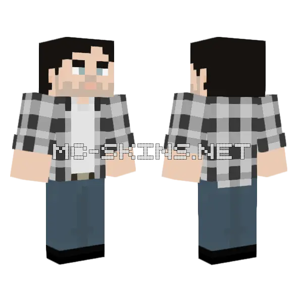 Alan Wake American Nightmare Minecraft skin, front and back