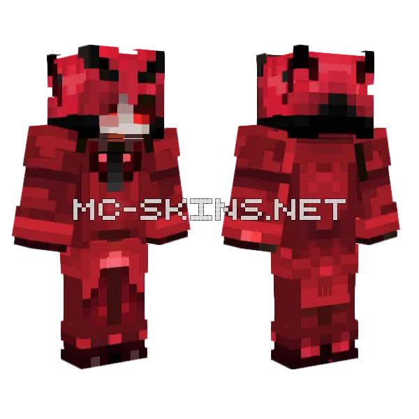 Alastor Minecraft skin, front and back
