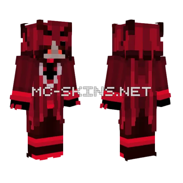 Alastor V2 Minecraft skin, front and back