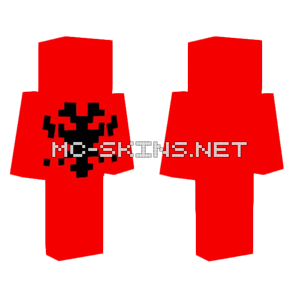 Albania Flag Skin Minecraft skin, front and back
