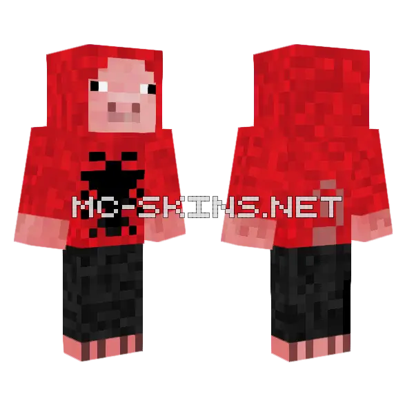Albanian Pig Minecraft skin, front and back
