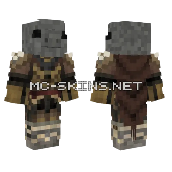 Albinauric Armor Minecraft skin, front and back