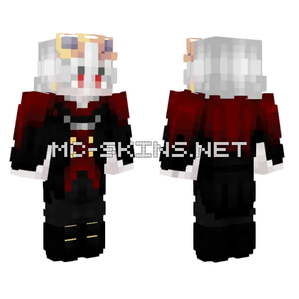 Albino V Ash Minecraft skin, front and back