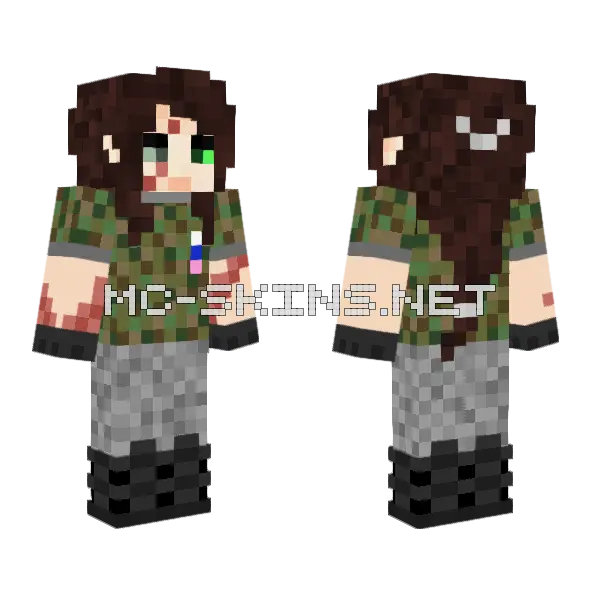 Aldronrecruta Girl Minecraft skin, front and back